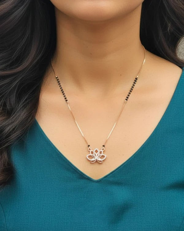 Blooming Lotus Diamond Mangalsutra
