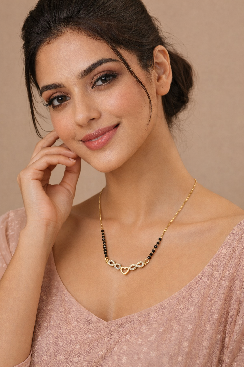 Infinity Love Heart Mangalsutra