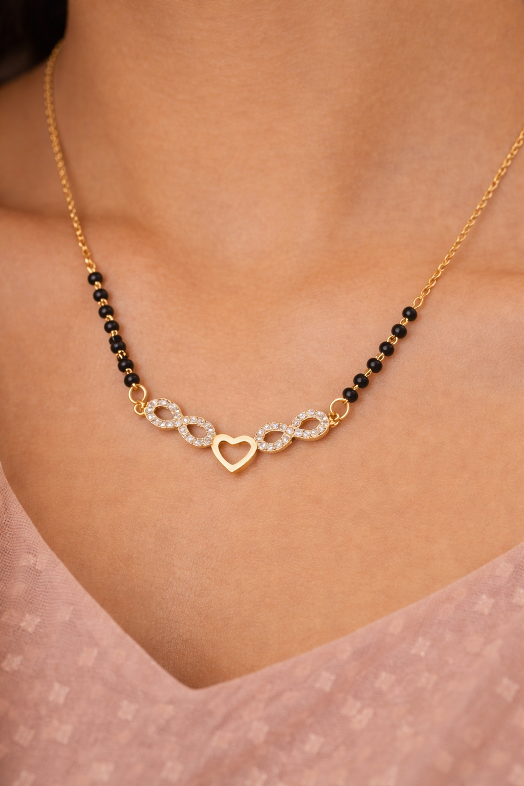 Infinity Love Heart Mangalsutra