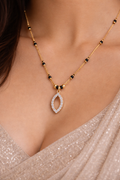 Minimal Oval Diamond-Style Mangalsutra