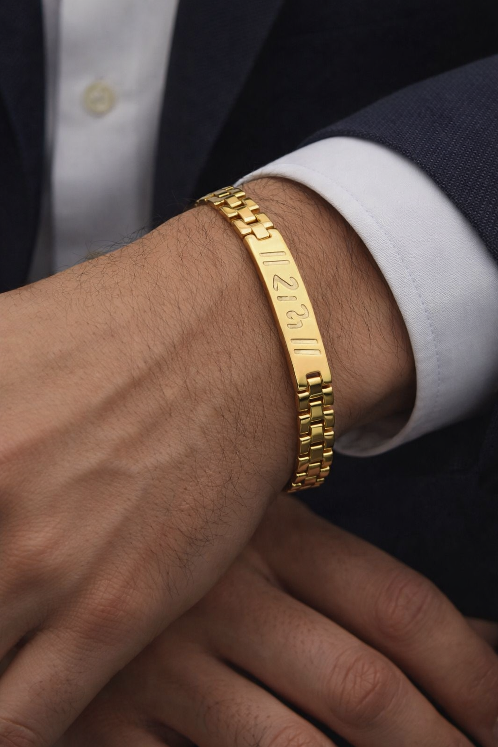 Shree Ram Symbol Premium Gold Bracelet for Men