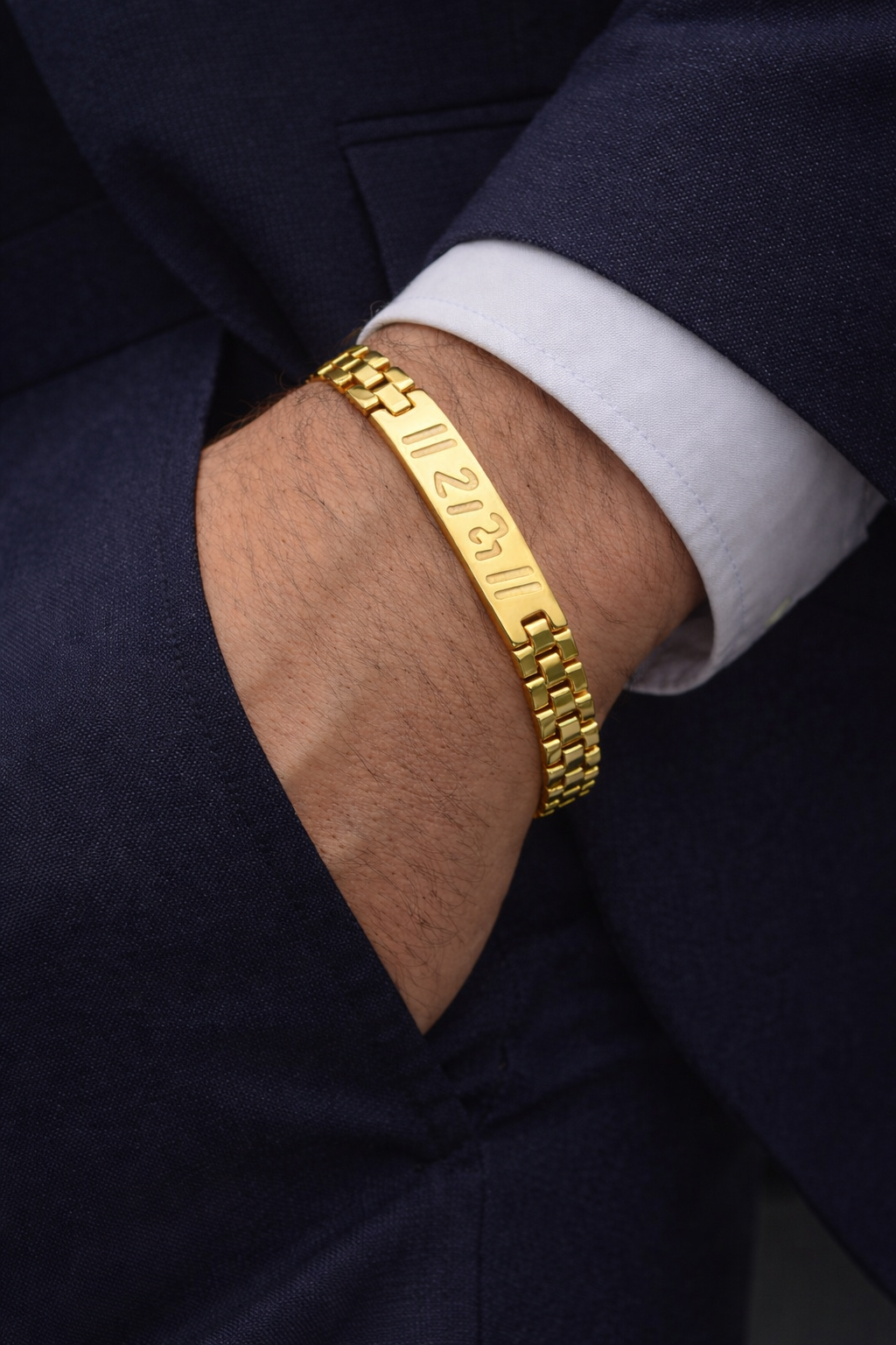 Shree Ram Symbol Premium Gold Bracelet for Men