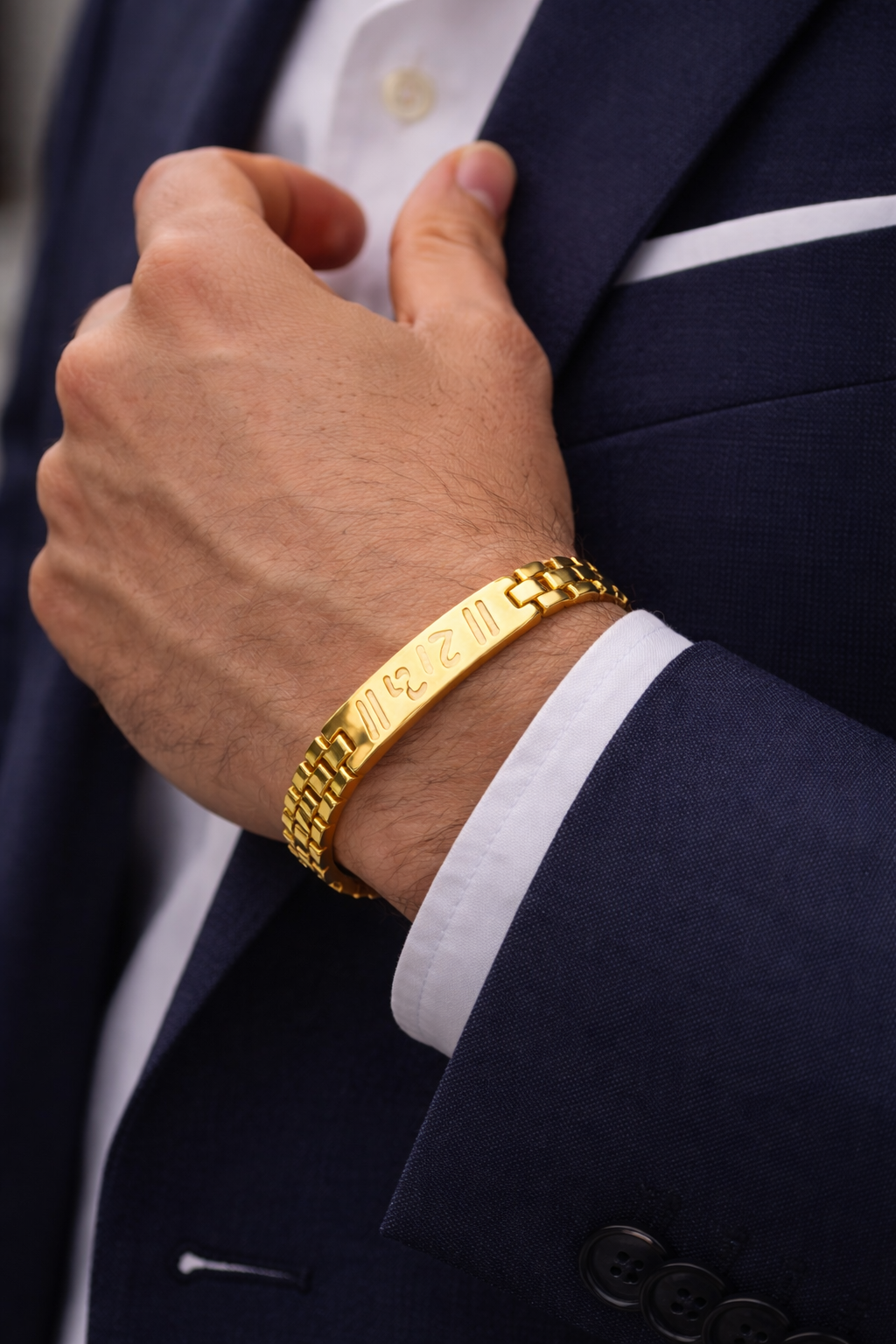 Shree Ram Symbol Premium Gold Bracelet for Men