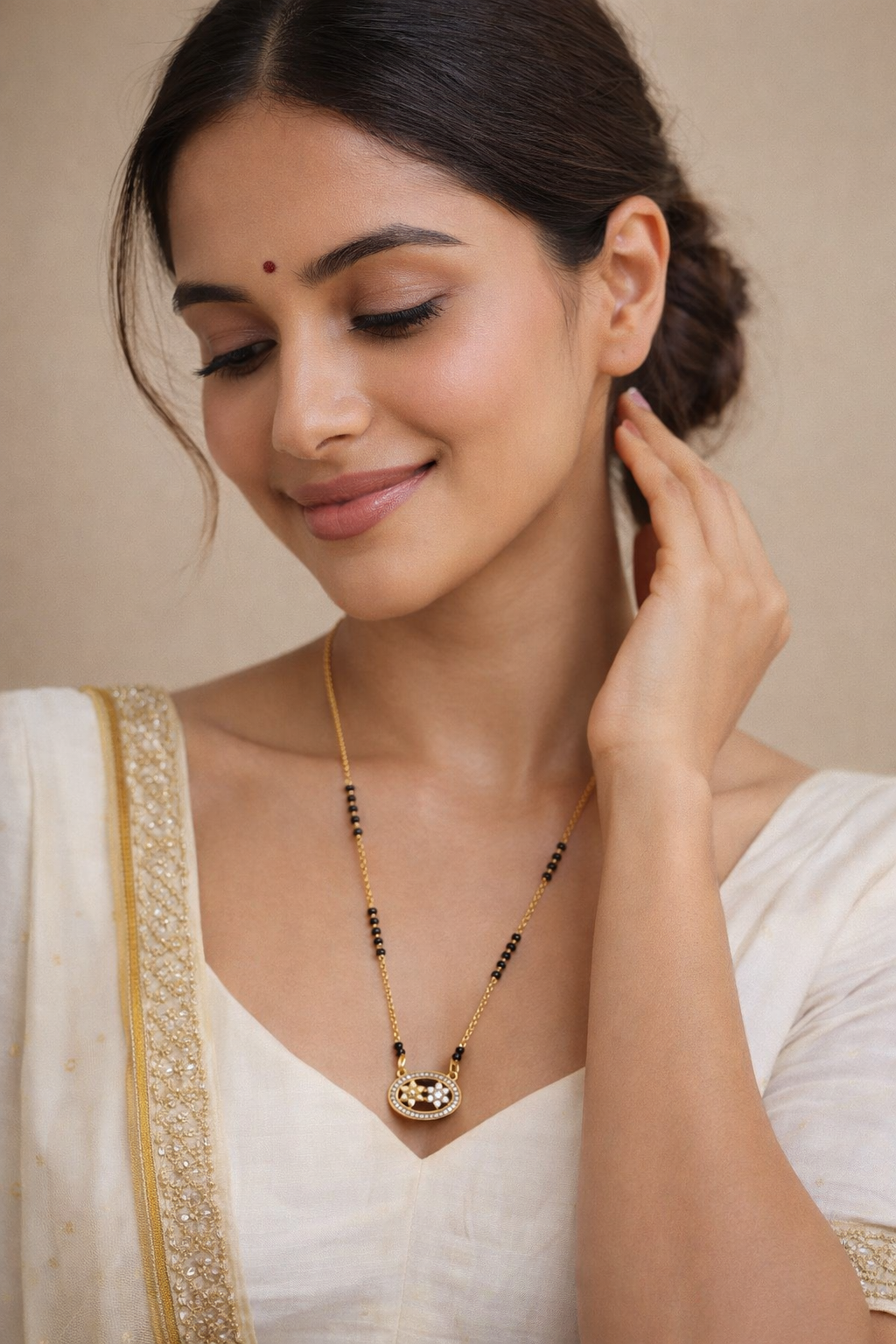Pushpika Oval Bloom Mangalsutra