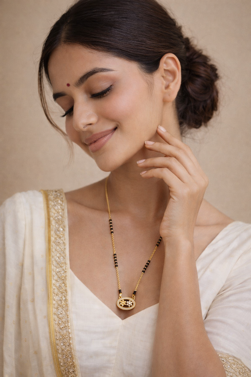 Pushpika Oval Bloom Mangalsutra