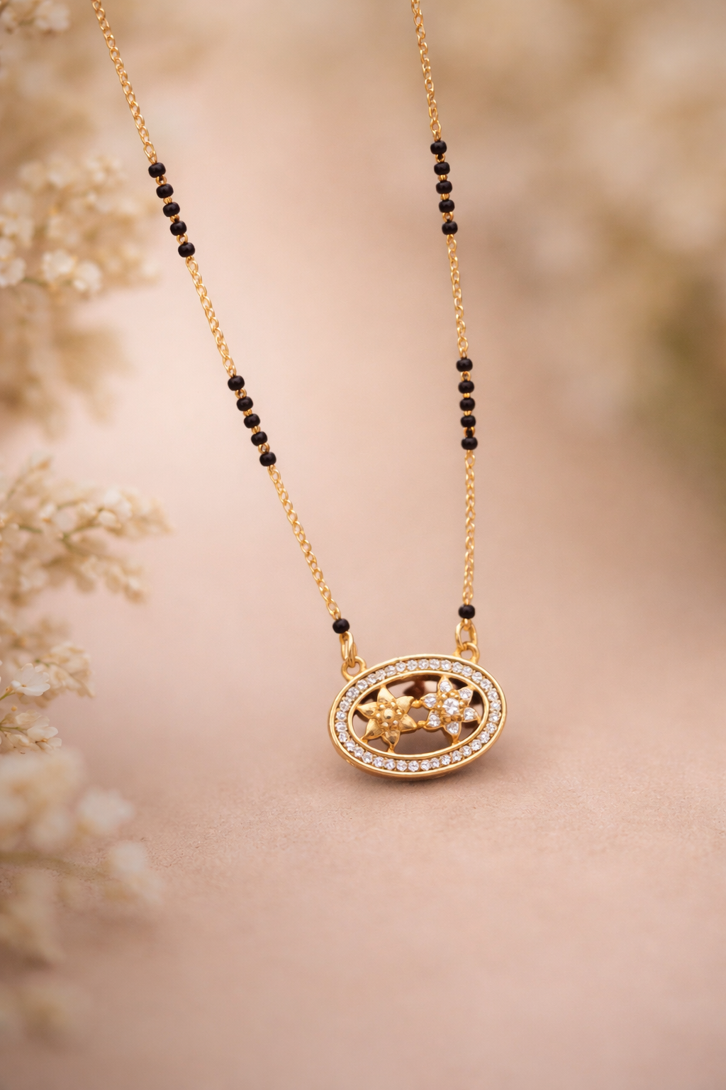 Pushpika Oval Bloom Mangalsutra