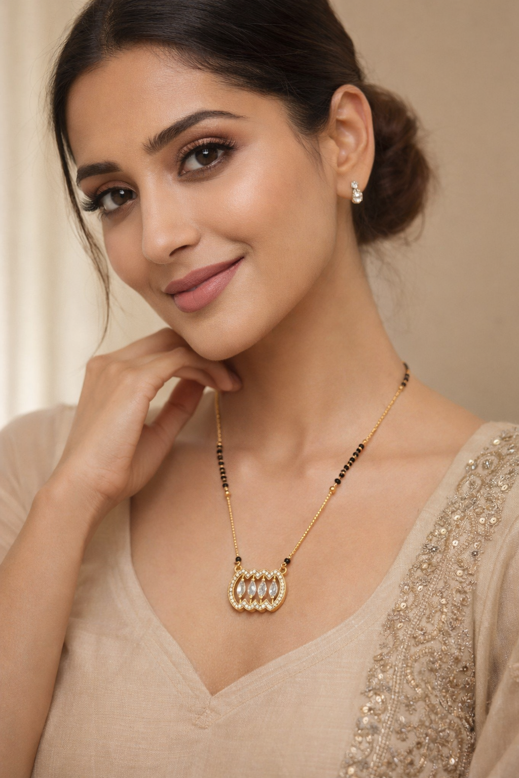 Pushpika Oval Bloom Mangalsutra