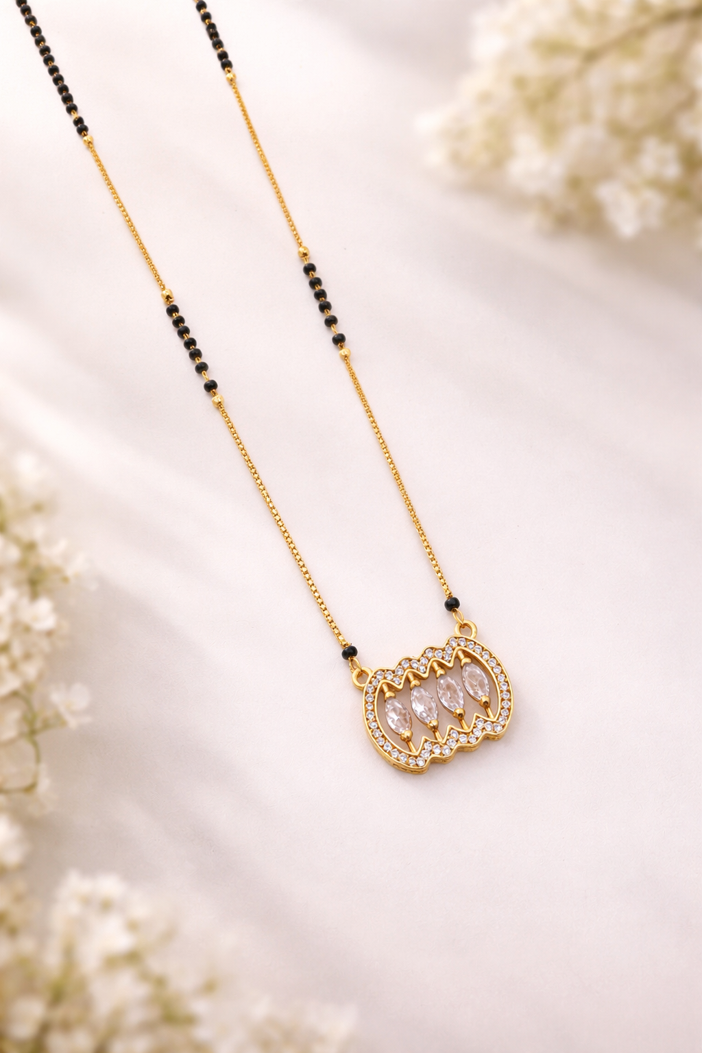 Pushpika Oval Bloom Mangalsutra