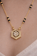 Hexagon Diamond Pendant Mangalsutra