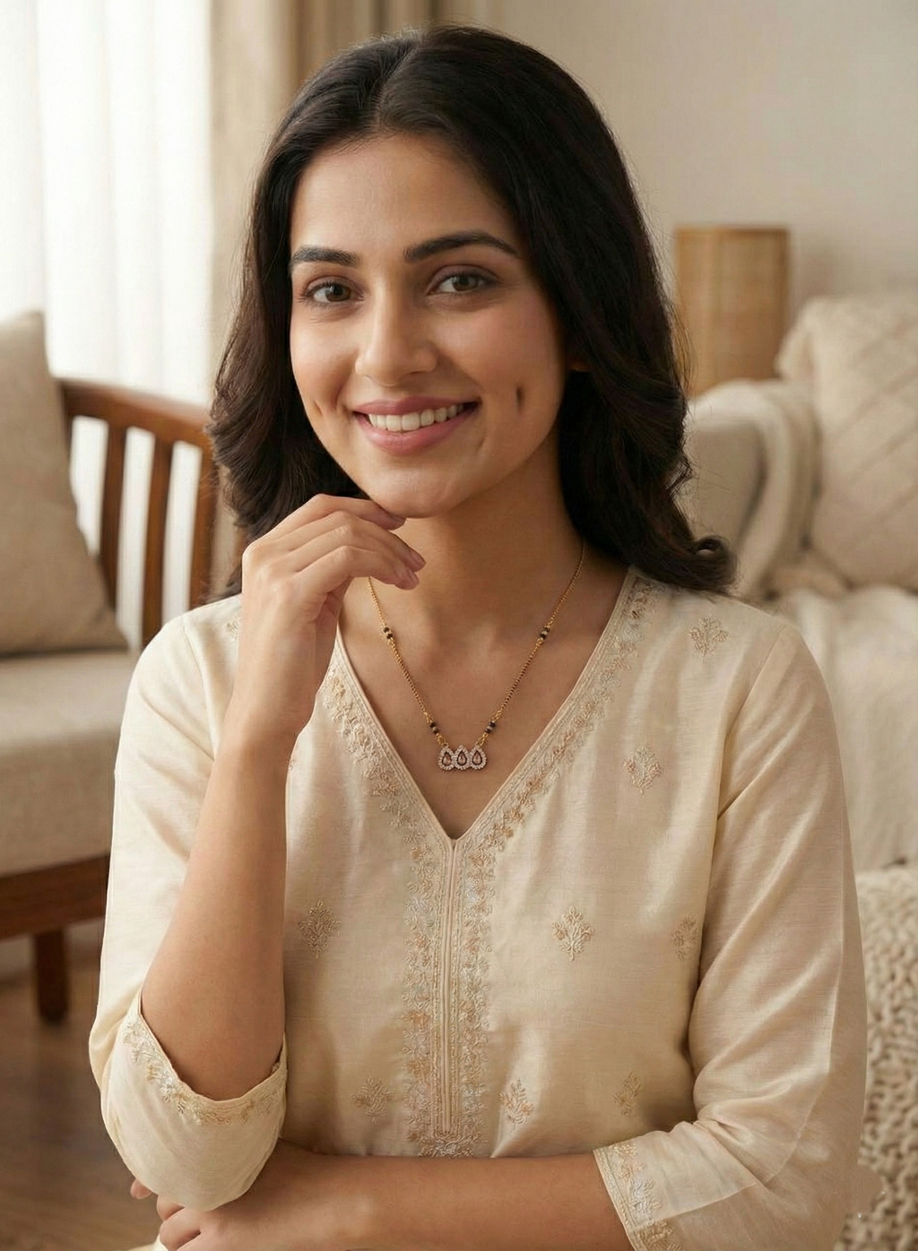 Trinity Drop Diamond Mangalsutra