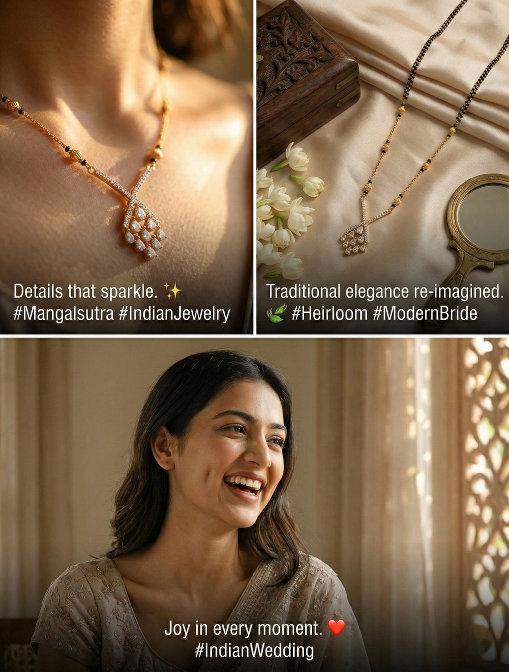 Graceful Crossline Diamond Mangalsutra