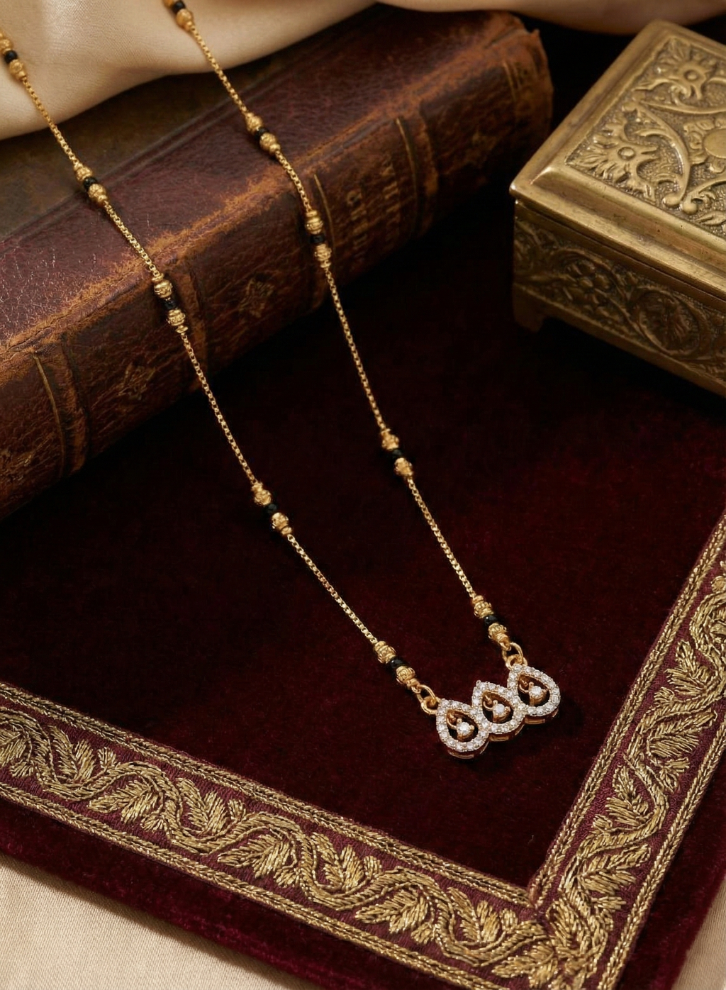 Trinity Drop Diamond Mangalsutra