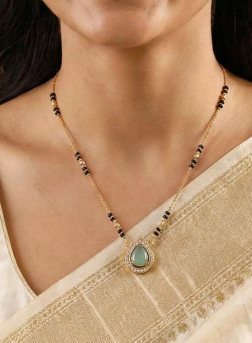Emerald Drop Mangalsutra