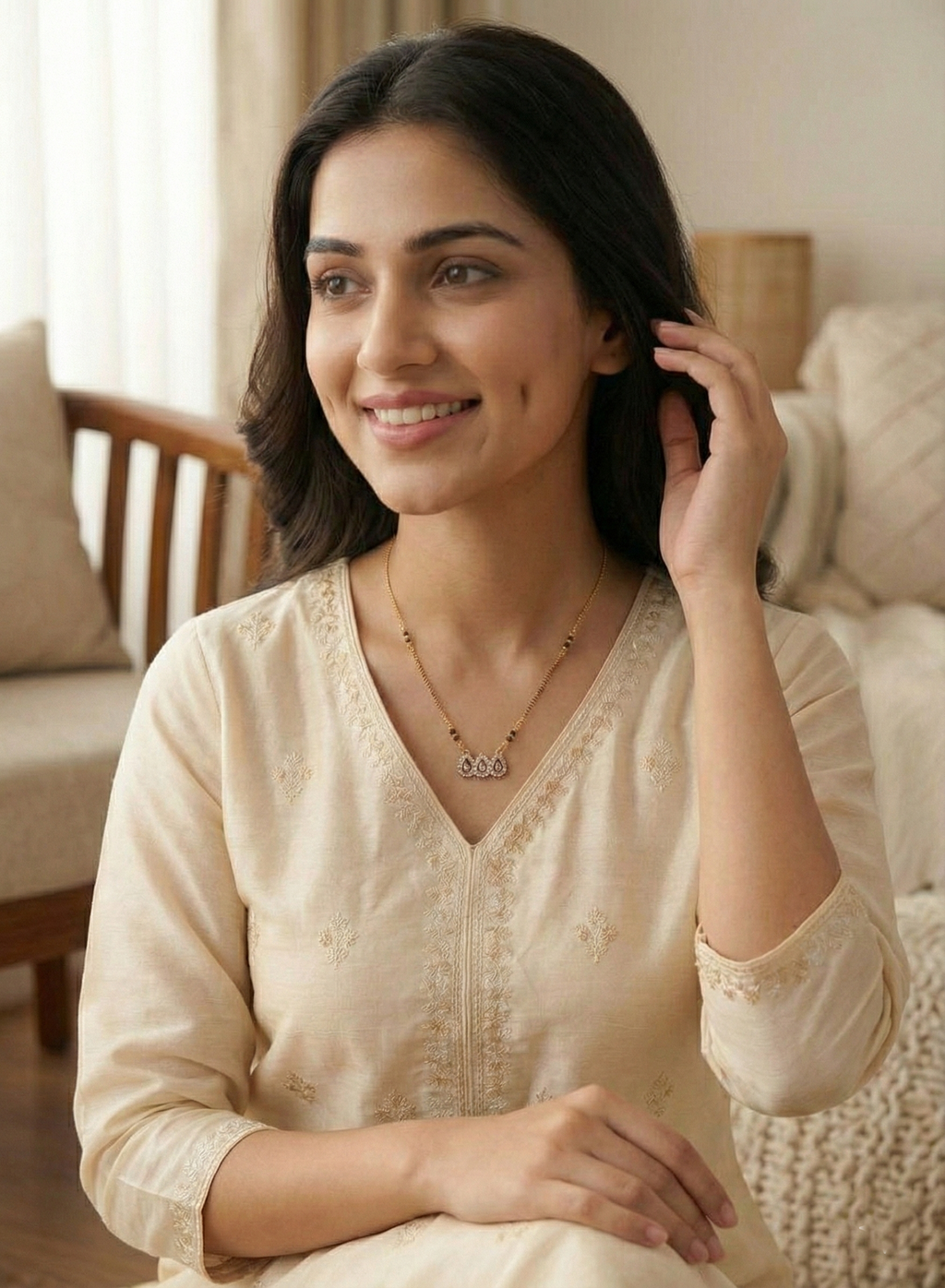 Trinity Drop Diamond Mangalsutra