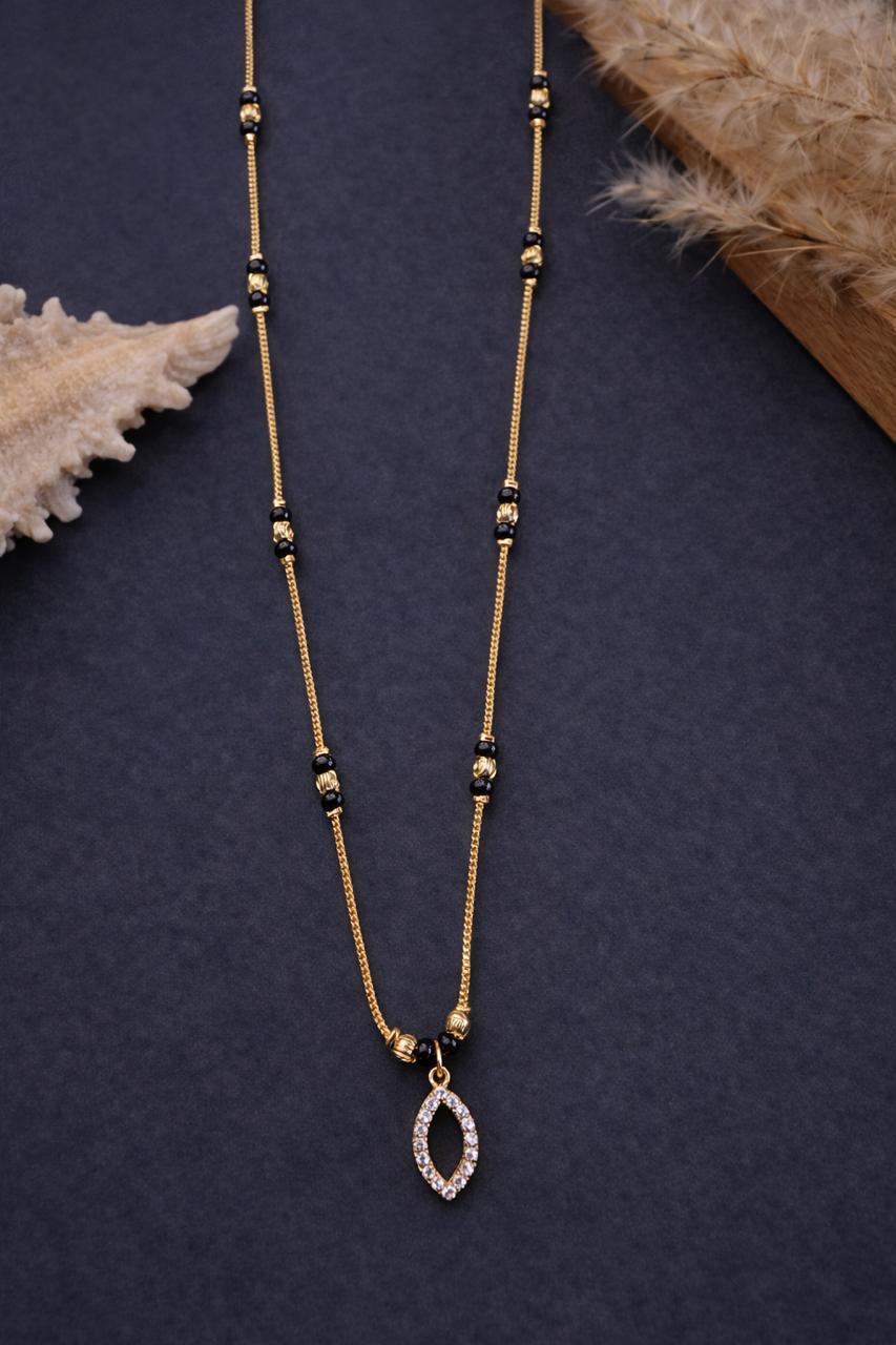 Minimal Oval Diamond-Style Mangalsutra