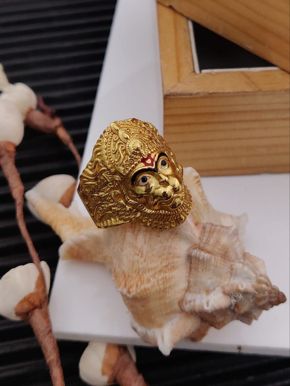 Hanumanji Gold Statement Ring