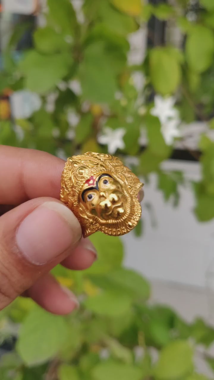 Hanumanji Gold Statement Ring