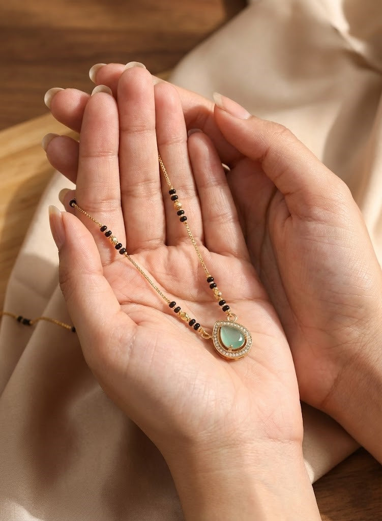 Emerald Drop Mangalsutra